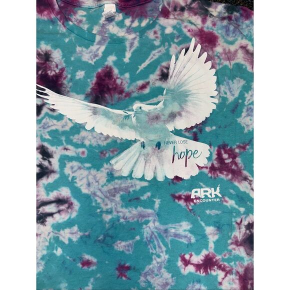 Never Lose Hope Dove Religious Tie-Dye Tee - Picture 3 of 4
